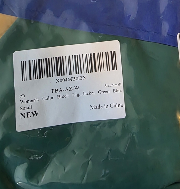 Retro 90s Small Colorblock Chevron Windbreaker Jacket – Neon Multi-Color - Picture 12 of 12